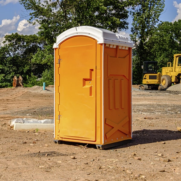 are there any restrictions on what items can be disposed of in the portable restrooms in Baker